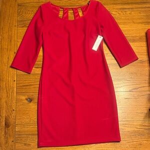 Bisou Bisou Vibrant Red Long Sleeve Dress
